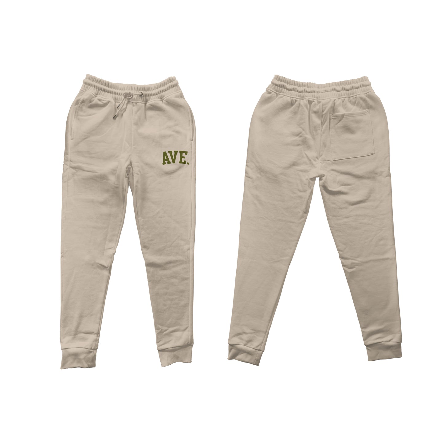 COLLEGIATE AVE JOGGERS (SAND/OLIVE)