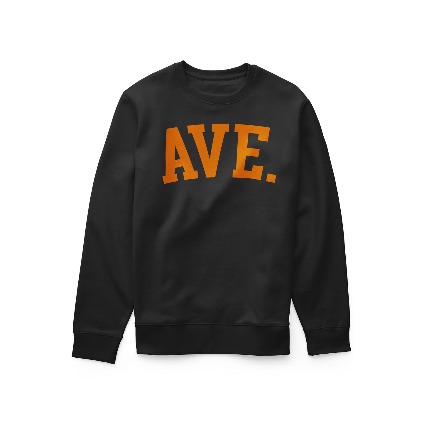 COLLEGIATE AVE CREWNECK (BLACK/ORANGE)
