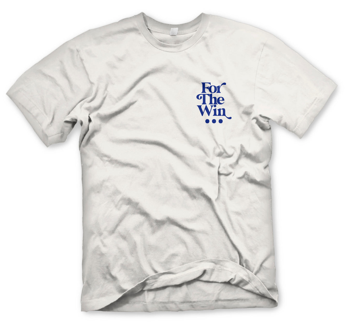FOR THE WIN BY ANY MEANS TEE (WHITE/NAVY)