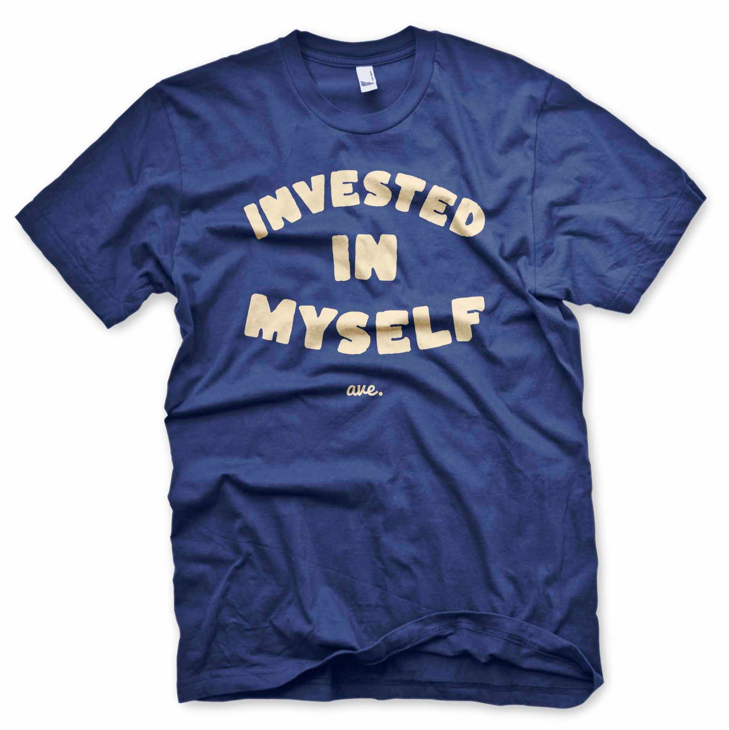 INVESTED IN MYSELF TEE (NAVY/CREAM)