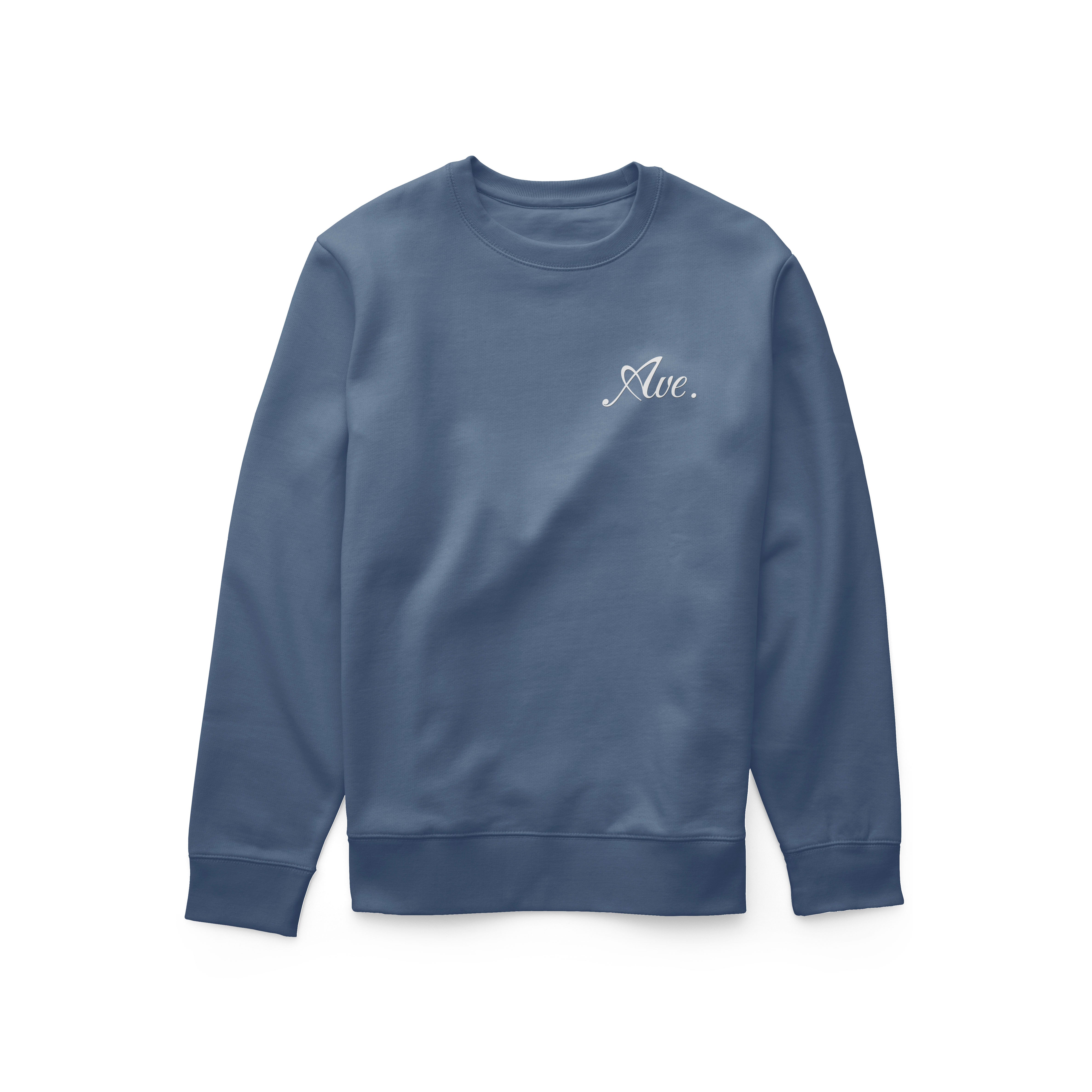 LUX LOGO CREWNECK (PEBBLE BLUE/WHITE) – Absolute Victory Everyday