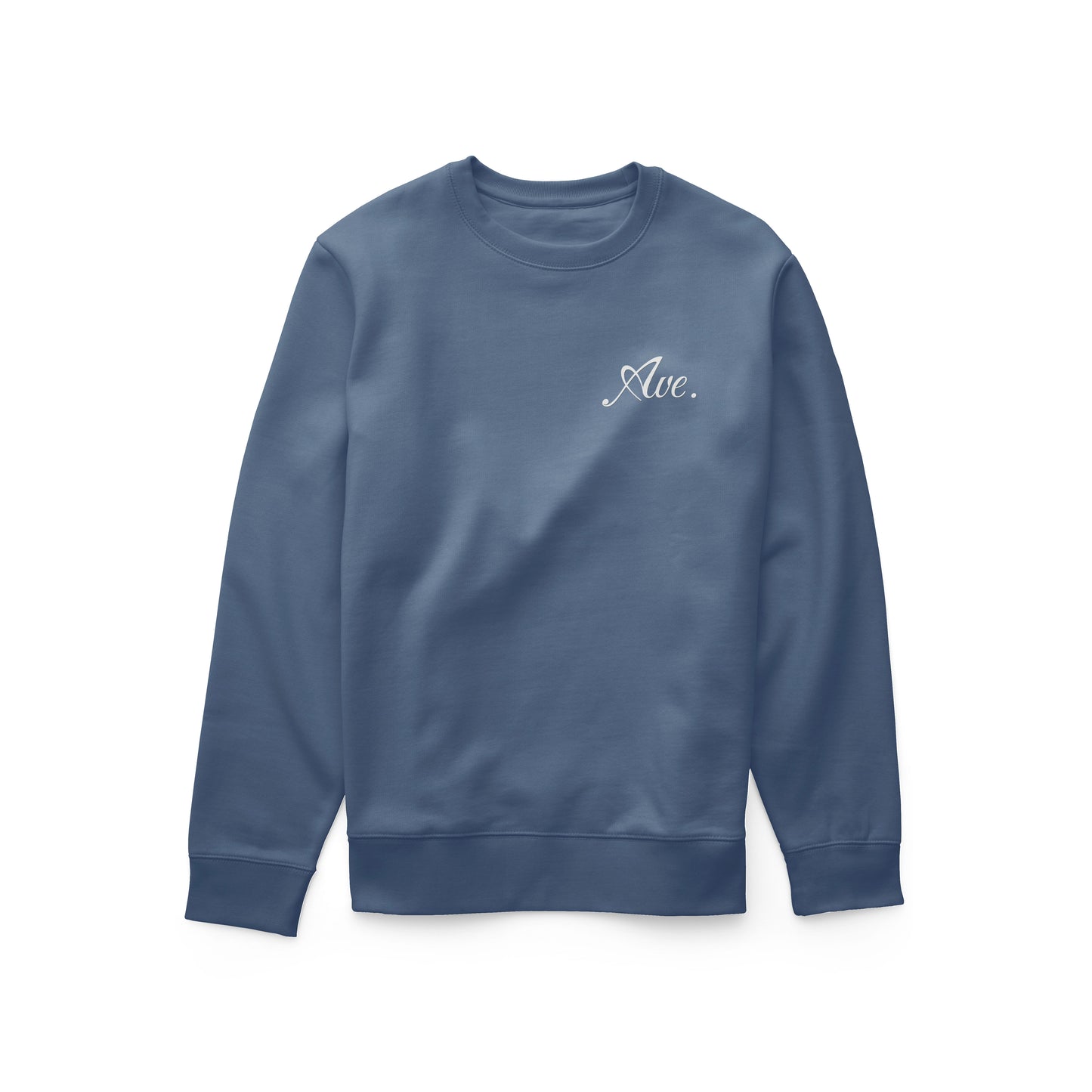 LUX LOGO CREWNECK (PEBBLE BLUE/WHITE)