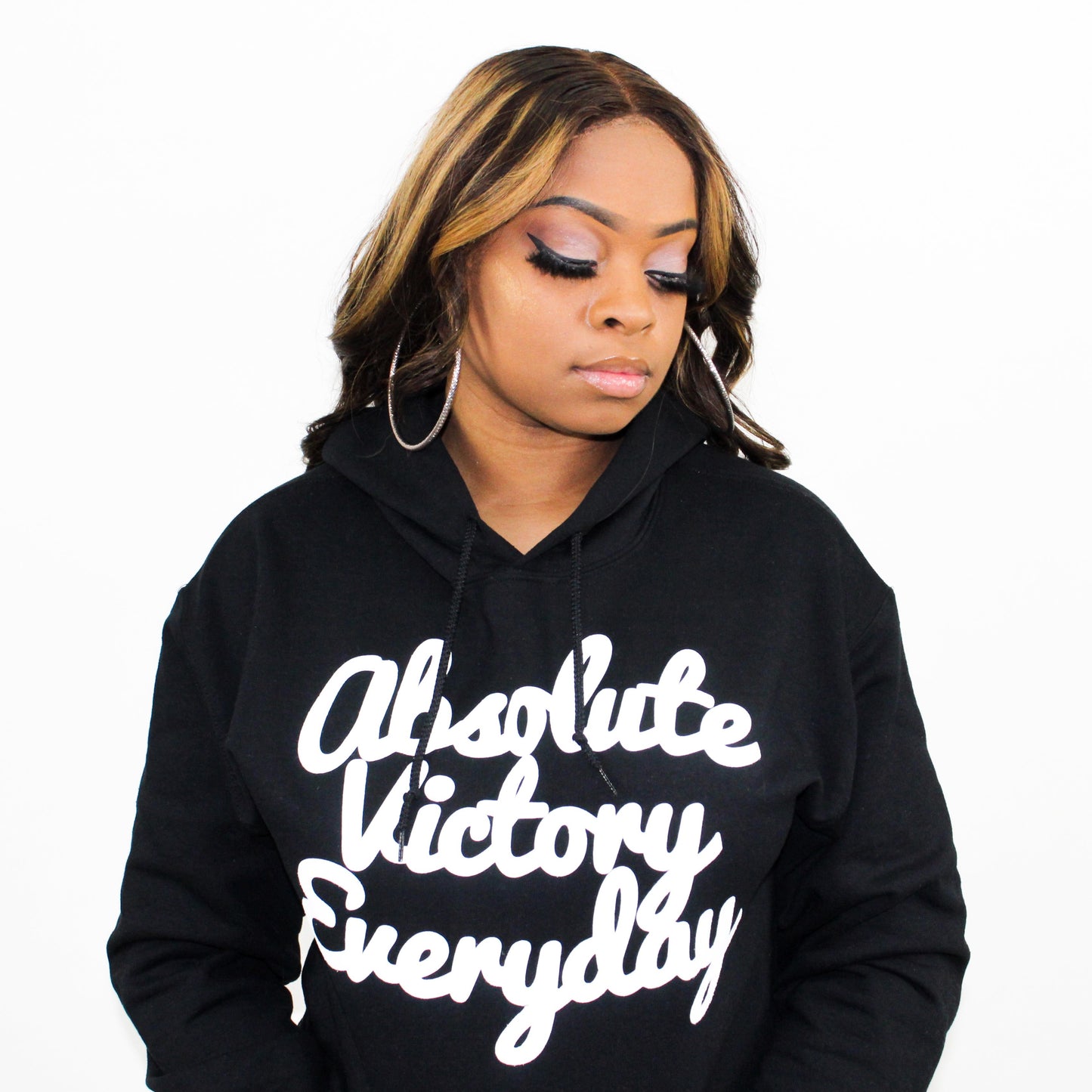 CLASSIC LOGO HOODIE BLACK/WHITE