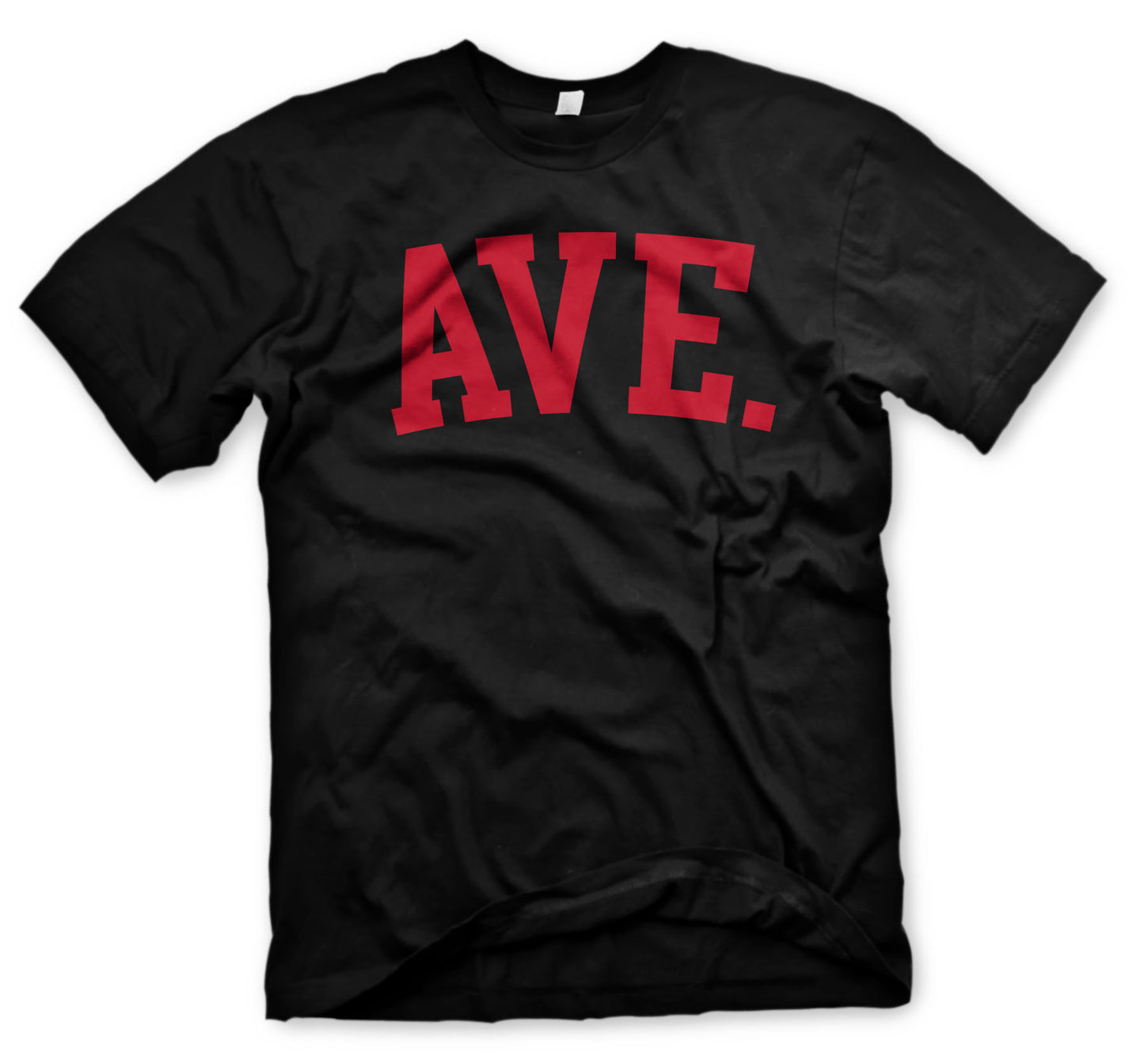 COLLEGIATE AVE LOGO TEE (BLACK/RED)