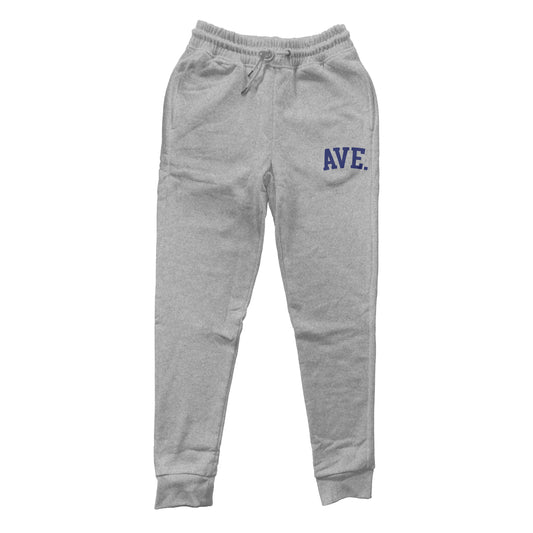 COLLEGIATE AVE JOGGERS (HEATHER/NAVY)