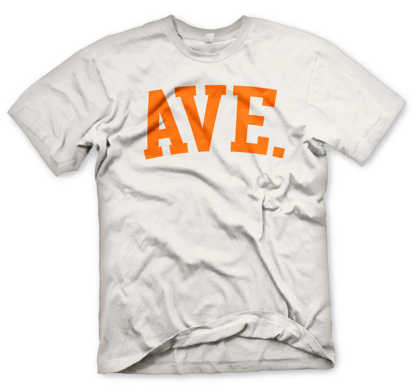 COLLEGIATE AVE LOGO TEE (WHITE/ORANGE)