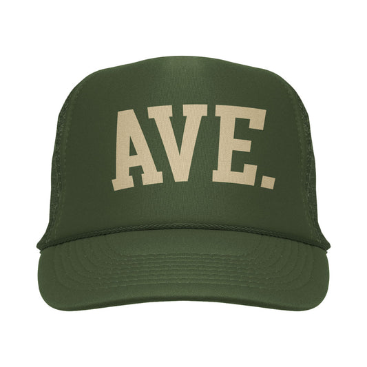 COLLEGIATE FOAM TRUCKER HAT (ARMY/CREAM)