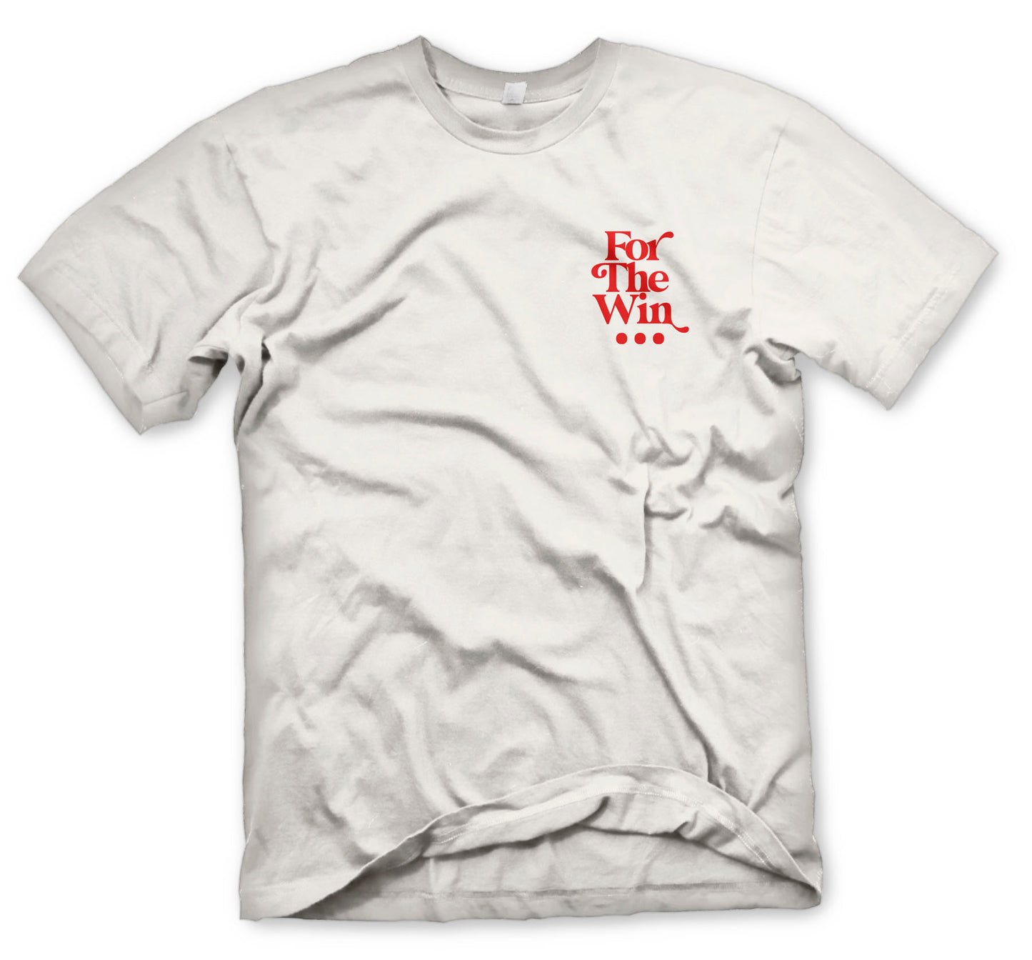FOR THE WIN BY ANY MEANS TEE (WHITE/RED)