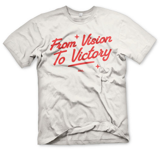 FROM VISION TO VICTORY (WHITE/RED)