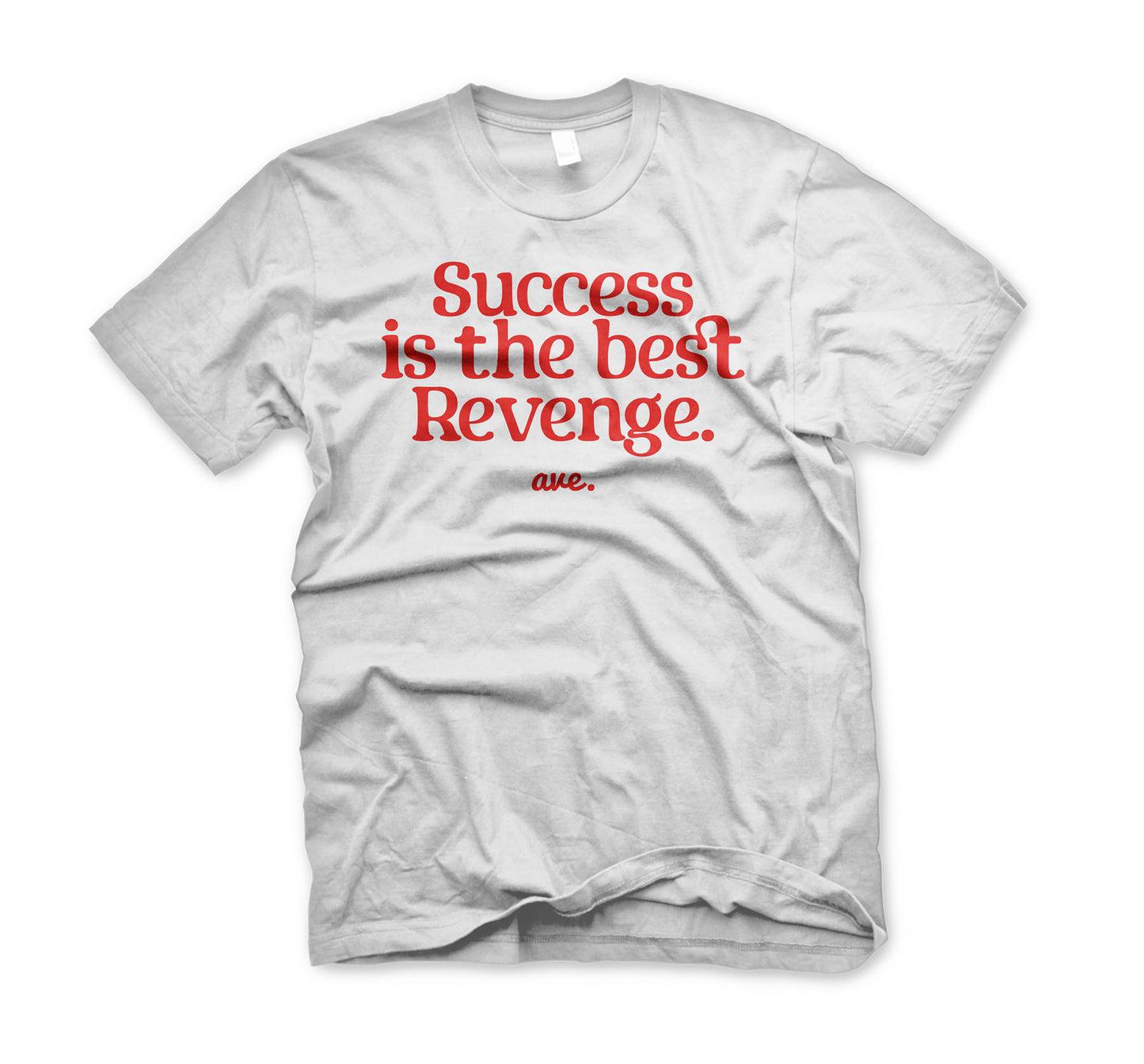 SUCCESS IS THE BEST REVENGE TEE (WHITE/RED)