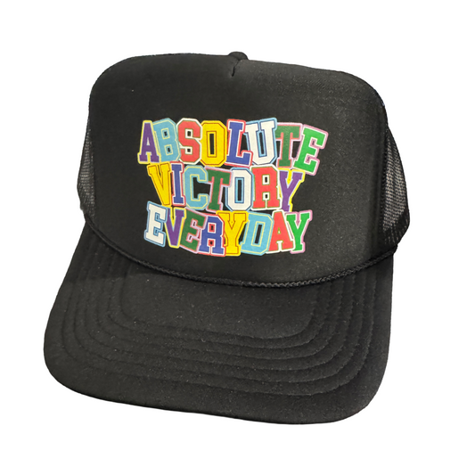 MULTI COLORED COLLEFIATE FOAM TRUCKER HAT (RED/WHITE/BLUE)