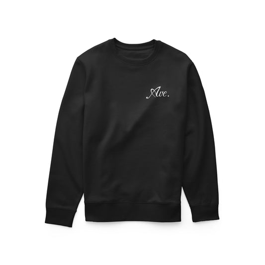 LUX LOGO CREWNECK (BLACK/WHITE)