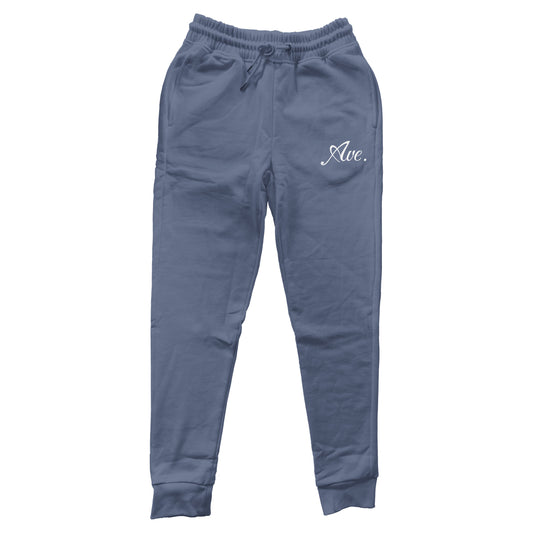 LUX LOGO JOGGERS (PEBBLE BLUE/WHITE)