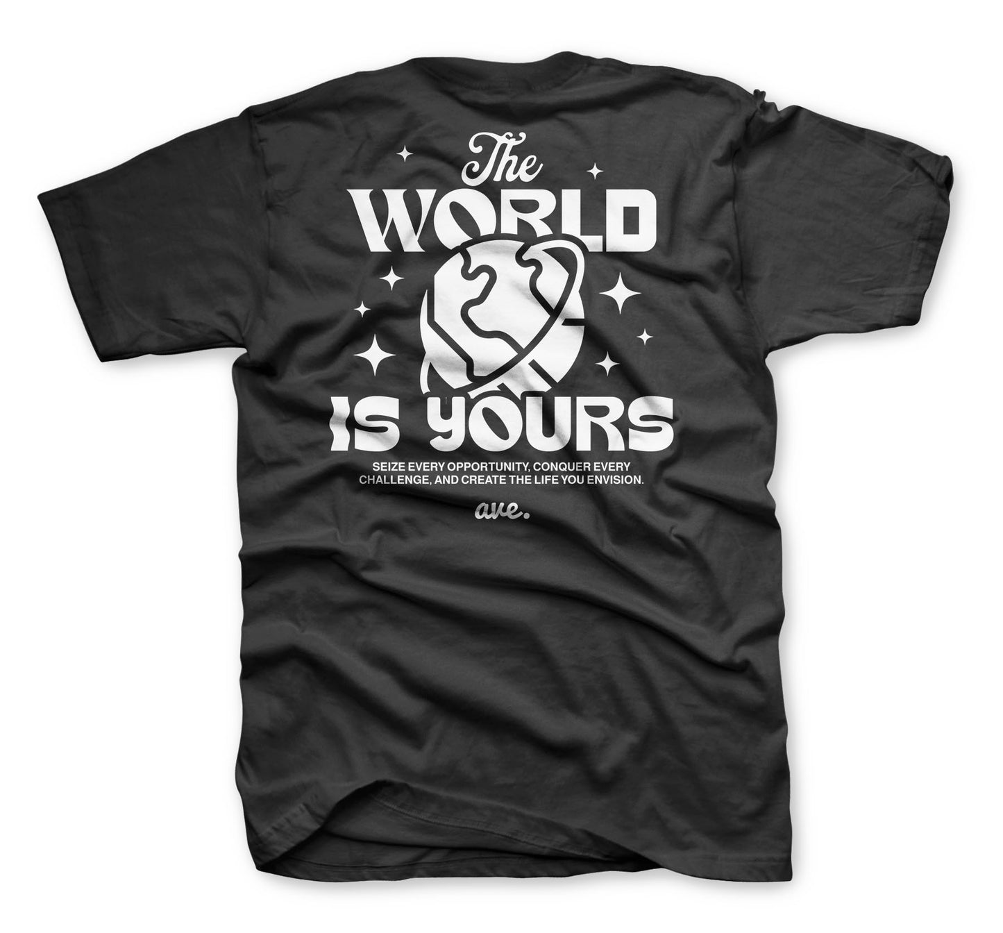 THE WORLD IS YOURS TEE (BLACK/WHITE)