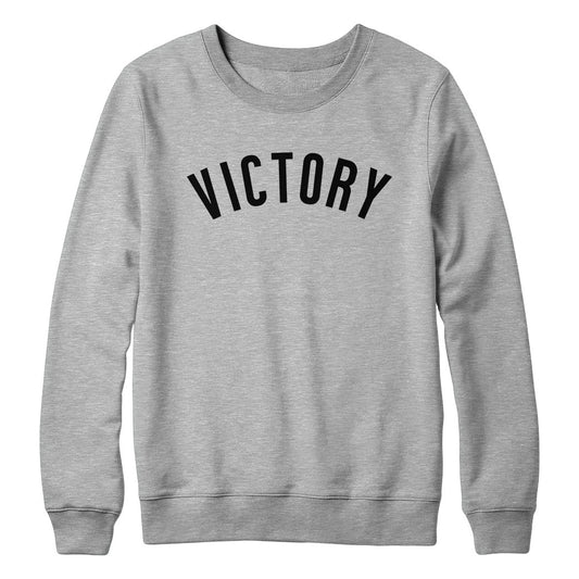 VICTORY CREWNECK (HEATHER GREY/BLACK)