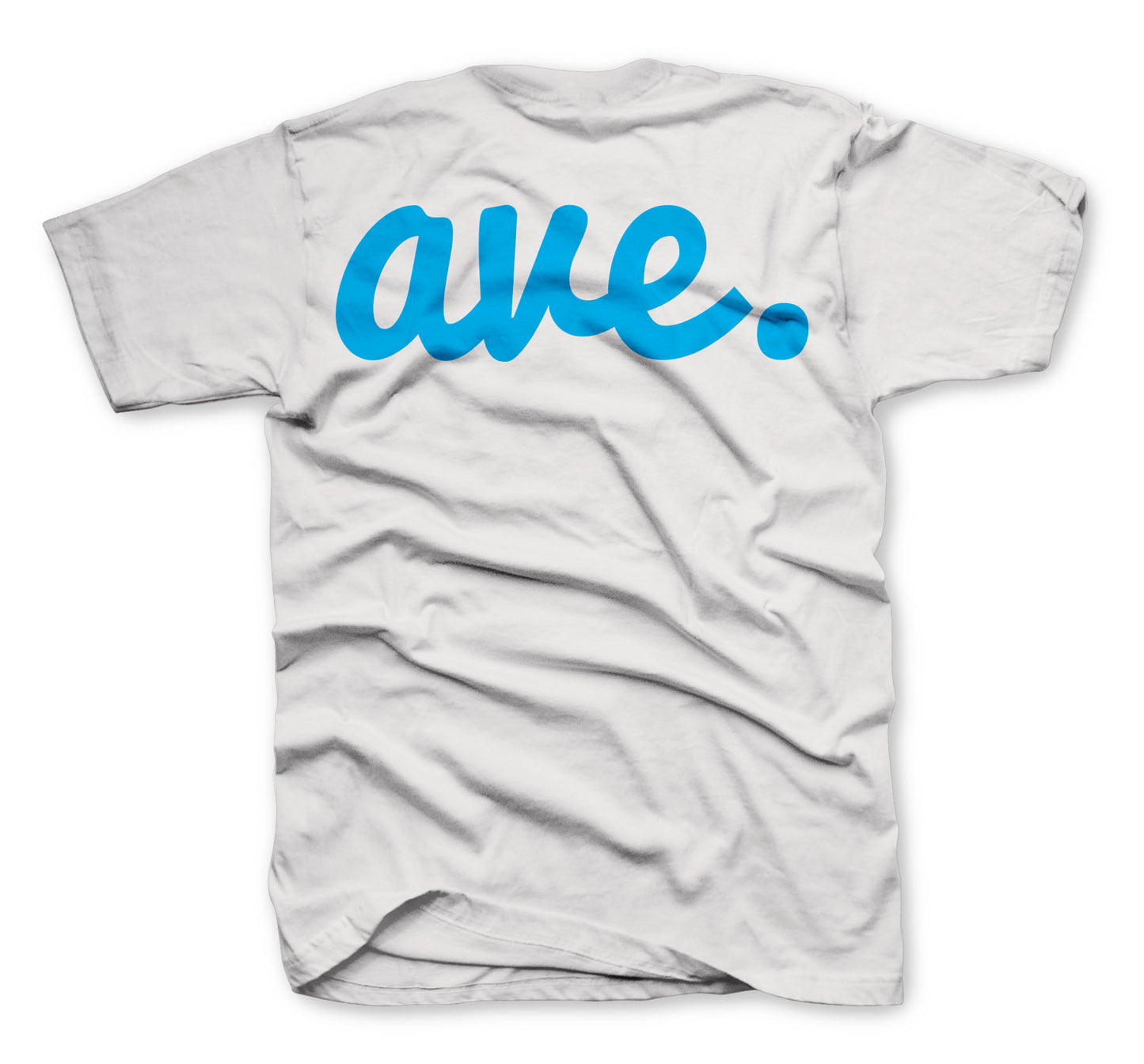 AVE FLIPSIDE LOGO TEE (WHITE/CONTACT BLUE)