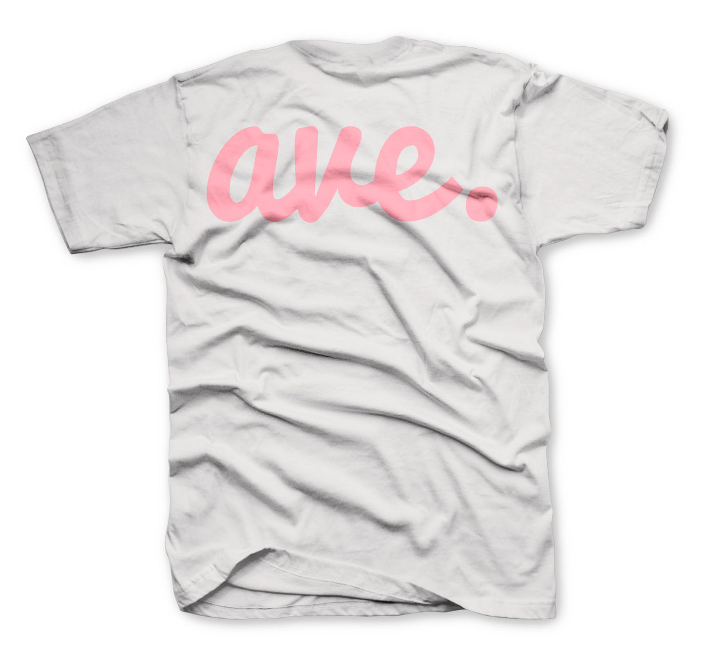 AVE FLIPSIDE LOGO TEE (WHITE/PINK)