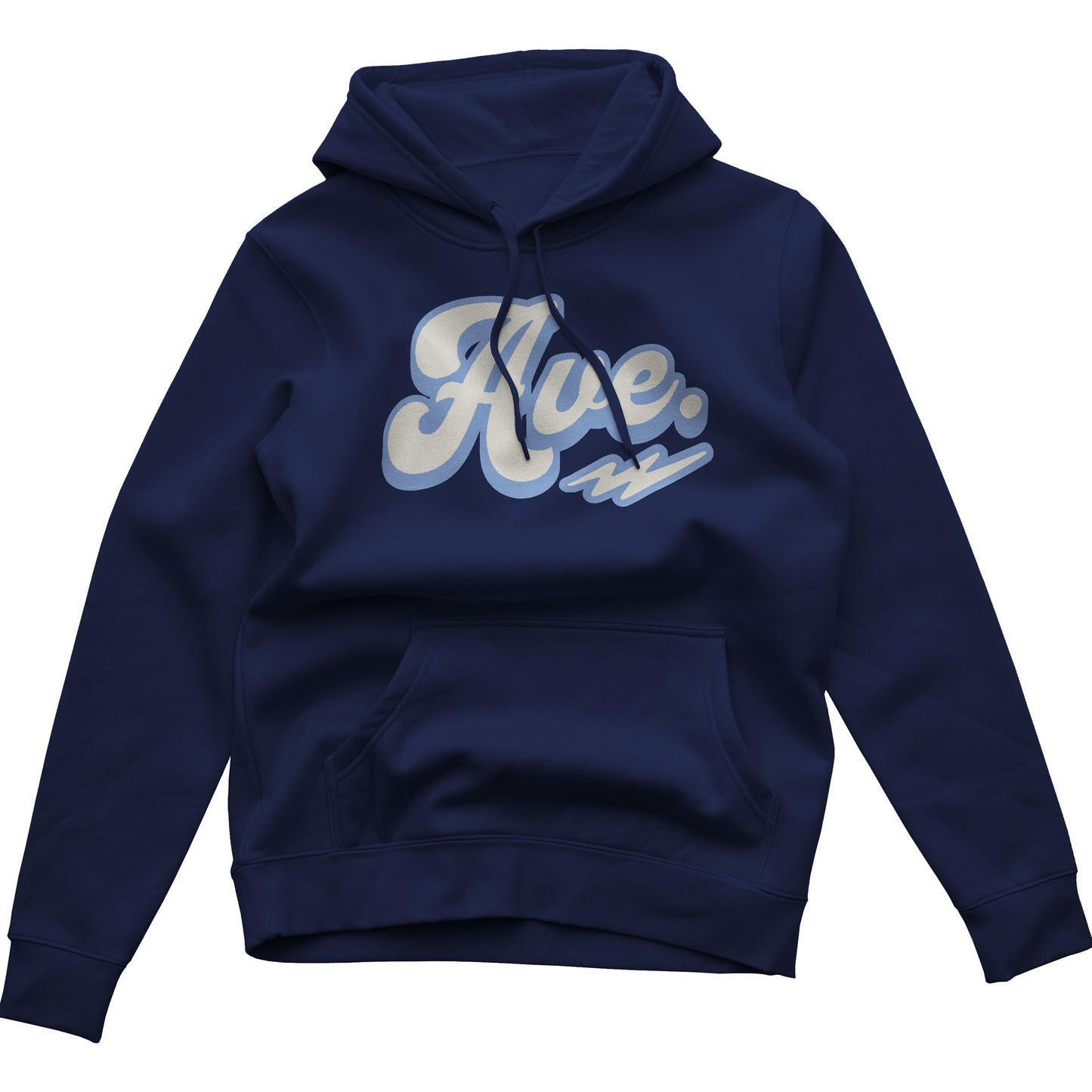 LIGHTNING BOLT AVE HOODIE (NAVY/COLUMBIA BLUE)