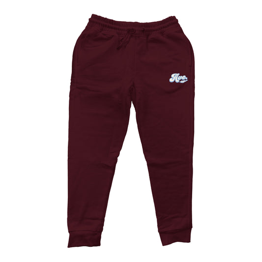 LIGHTNING BOLT AVE JOGGERS (MAROON/COLUMBIA BLUE)