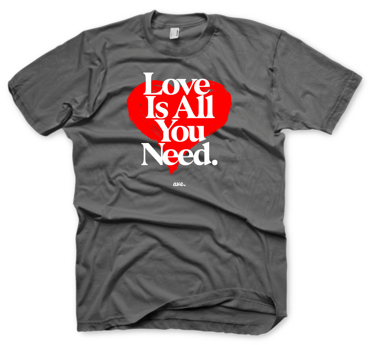 LOVE IS ALL YOU NEED TEE (CHARCOAL)