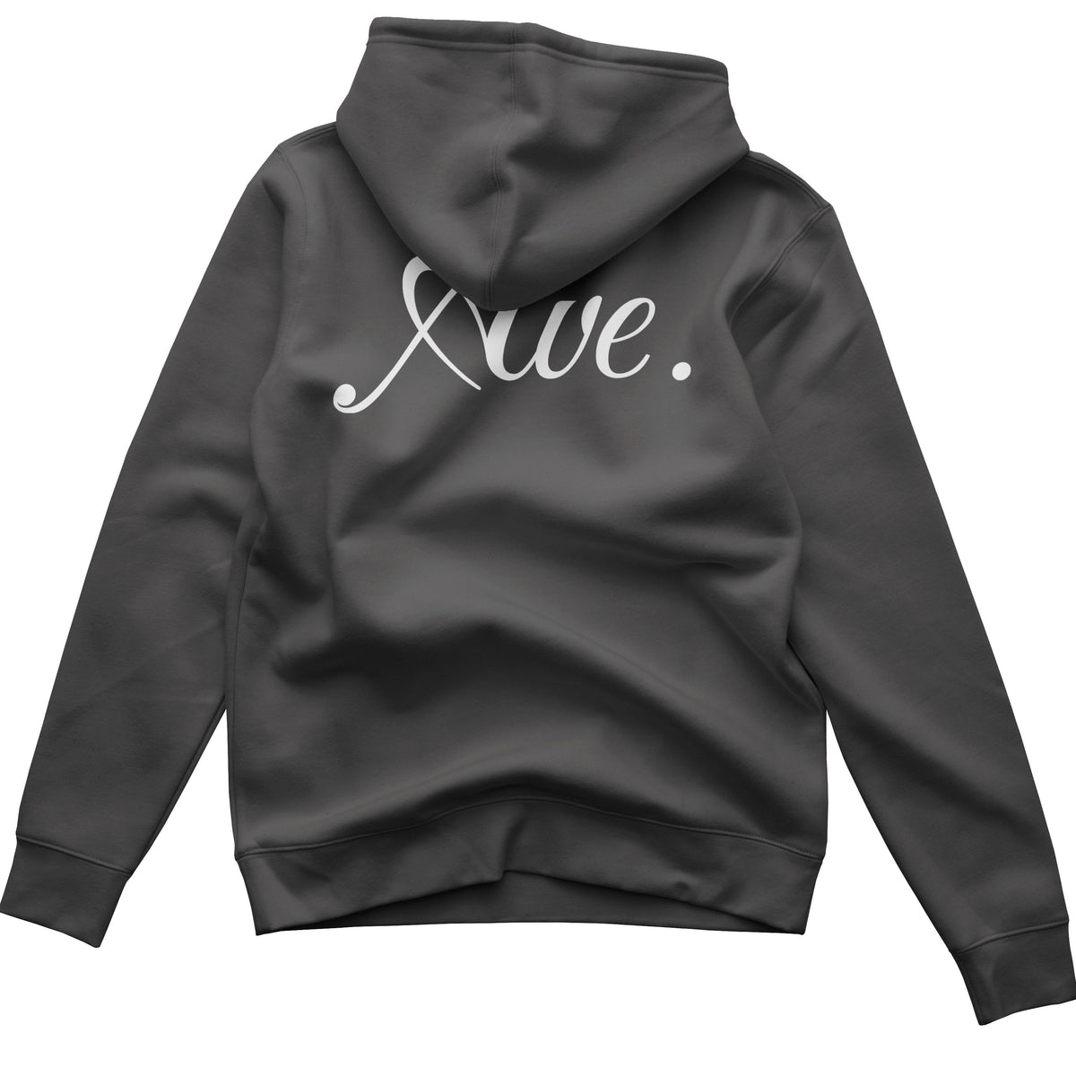 LUX LOGO ZIP UP HOODIE (SMOKE GREY/WHITE)