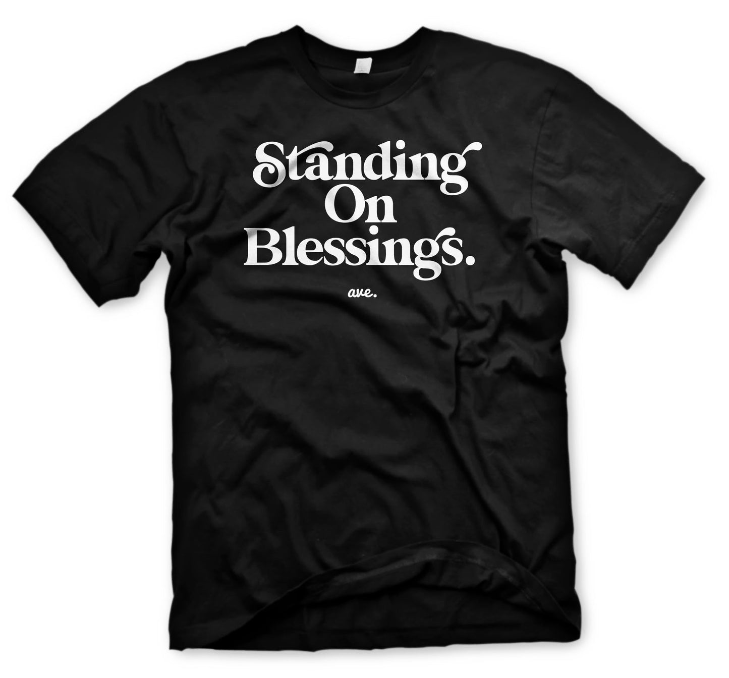STANDING ON BLESSINGS TEE (BLACK/WHITE)